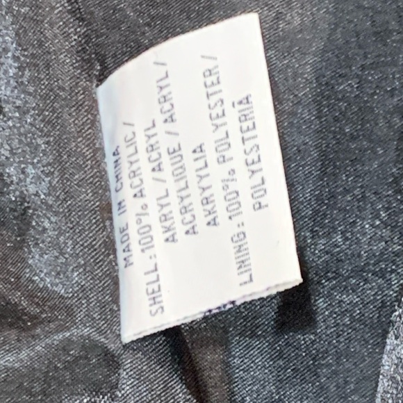 Unique New York faux fur black & white Chevron Coat Size M Vtg 80s - Picture 4 of 7